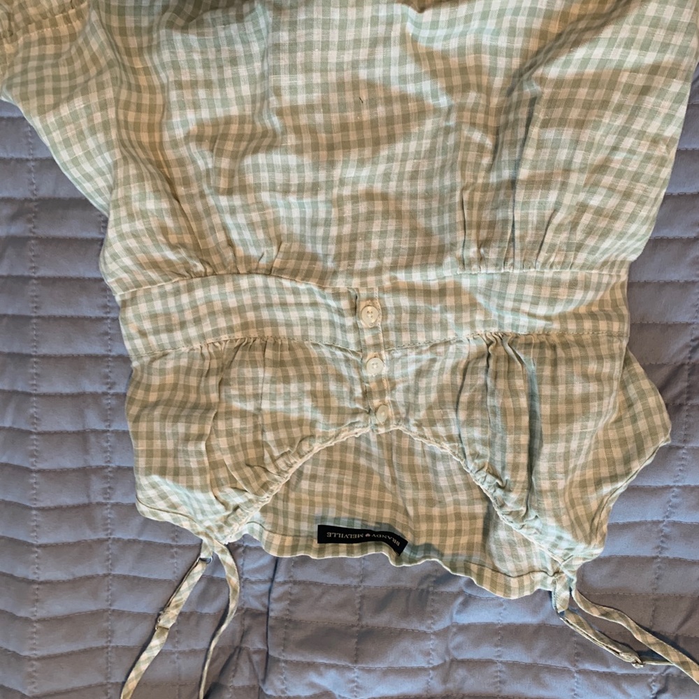 Brandy Melville tank light green gingham